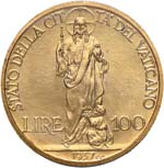 Pio XI (1922-1939) 100 Lire 1937 A. XVI - ... 