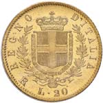 Vittorio Emanuele II (1861-1878) 20 Lire ... 