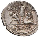 Giulio Cesare - Denario (46-45 a.C., zecca ... 
