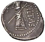 Sesto Pompeo - Denario (44 a.C., zecca nella ... 