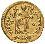 Valentiniano III (425-455) Solido (Ravenna, ... 