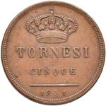 NAPOLI Ferdinando II (1830-1859) 5 Tornesi ... 