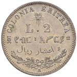 Umberto I (1878-1900) Eritrea - 2 Lire 1896 ... 