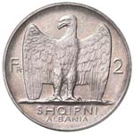 ALBANIA Zog I (1925-1939) 2 Franga 1926 ... 