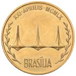 BRASILE Medaglia 1960 Brasilia - AU (g 16,00 ... 