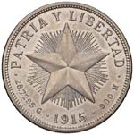 CUBA Peso 1915 - KM 15.1 AG (g 26,80) RR ... 