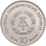 DDR (1949-1990) 10 Marchi 1974 25° Anno DDR ... 