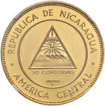 NICARAGUA 50 Cordobas 1967 Centenario Ruben ... 