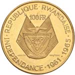 RUANDA 100, 50 e 10 Franchi 1961-1965 - Fr. ... 