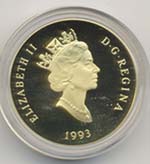 CANADA 100 Dollari 1993 - KM 245 AU (g ... 