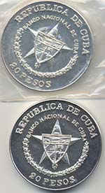CUBA 20 Pesos 1988 da 2 Once En Marcha - AG ... 