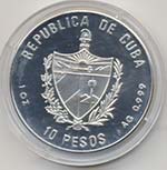 CUBA 10 Pesos 1989 da una Oncia Triunfo de ... 