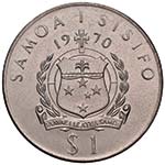 SAMOA SISIFO Dollaro 1970 Visita di Paolo VI ... 