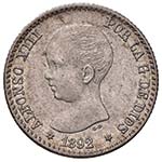SPAGNA 50 Centavos 1892 ... 