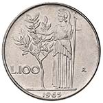 REPUBBLICA ITALIANA 100 Lire 1965 - AC ... 