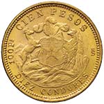 CILE  100 Pesos 1926 - Fr. 54 AU (g 20,32)