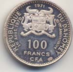 DAHOMEY 100 Franchi 1971 - AG (g 5,10) R