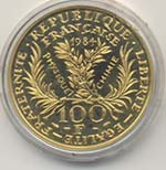 FRANCIA 100 Franchi 1984 Curie - AU (g ... 