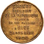 FRANCIA Medaglia 1887 Presidente Carnot - AE ... 