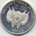 NIGER 10 Franchi 1968 - AG (g 20,00)