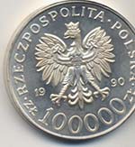 POLONIA 100.000 Zlotych 1990 - AG (g 31,10)