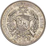 SVIZZERA Tiri federali - 5 Franchi 1885 ... 