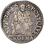 Paolo IV (1555-1559) Testone - Munt. 9 AG (g ... 