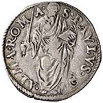 Paolo IV (1555-1559) Giulio - Munt. 19 AG (g ... 