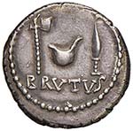 Q. Caepio Brutus - Denario (43-42 a.C., ... 