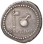 Q. Caepio Brutus - Denario (43- 42 a.C., ... 