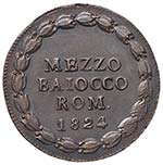Leone XII (1823-1829) Bologna - 1/2 Baiocco ... 
