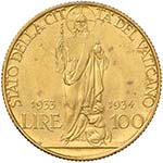 Pio XI (1922-1938) 100 Lire 1933-34 - ... 