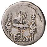 Marco Antonio - Denario (32-31 a.C., zecca ... 