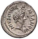 Augusto (27 a.C.-14 d.C.) Denario (circa 17 ... 