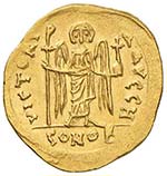 Focas (607-610) Solido - Busto coronato di ... 