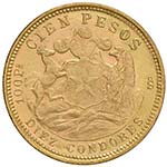 CILE 100 Pesos 1926 - Fr. 54 AU (g 20,37)