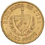 CUBA 10 Pesos 1915 - Fr. 3 AU (g 16,71) ... 