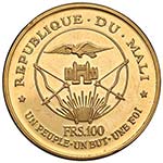 MALI 100 Franchi 1967 - Fr. 1 AU (g 32,00) ... 