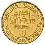 SVIZZERA Confederazione - 100 Franchi 1939 ... 