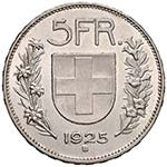 SVIZZERA Confederazione - 5 Franchi 1925 B - ... 