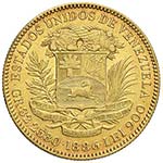 VENEZUELA 100 Bolivares 1886 - Fr. 2 AU (g ... 