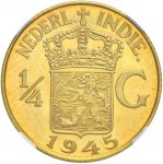 INDIE OLANDESI Quarto di gulden 1945 - KM ... 