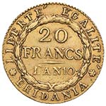 TORINO Repubblica Subalpina (1800-1802) 20 ... 