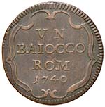 Sede Vacante (1740) Baiocco 1740 - Munt. 19 ... 