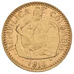 COLOMBIA 2,50 Pesos 1913 - Fr. 111 AU (g ... 