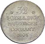 GERMANIA Amburgo 32 Shillings 1808 - AKS 12 ... 