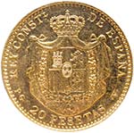 SPAGNA Alfonso XIII (1874-1885) 20 Pesetas ... 
