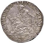 Clemente VIII (1592-1605) Testone - Munt. 32 ... 