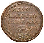 Benedetto XIV (1740-1758) Ferrara - Mezzo ... 