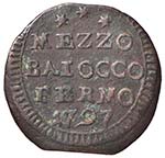 Pio VI (1775-1799) Fermo - 1/2 Baiocco 1797 ... 